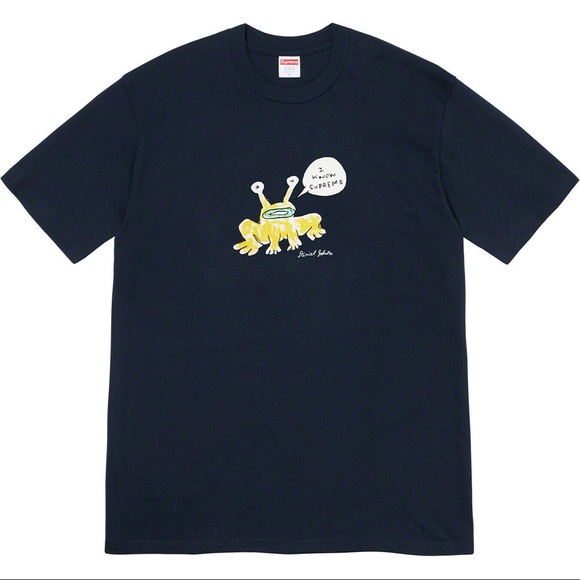 SUPREME-Daniel Johnston Frog Graphic T-Shirt
